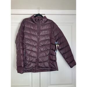 Eddie Bauer Ladies Down Packable Jacket Size Large Iridescent Plum Purple NWT